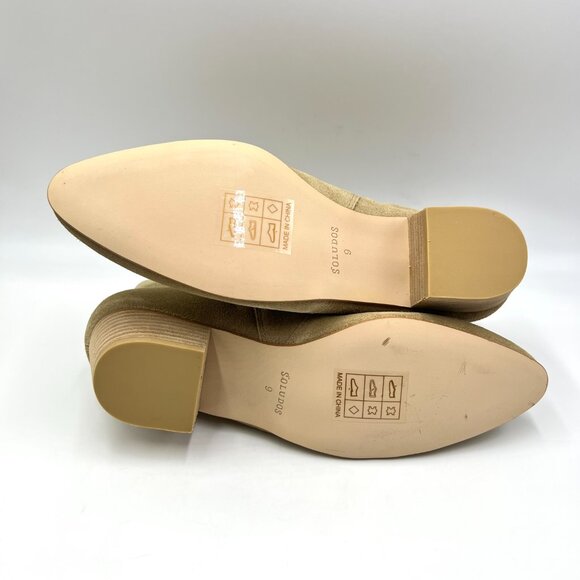 Soludos Womens Size 9 Tan Light Brown Beige Suede Leather Lola Ankle Boots Shoes - Picture 8 of 15